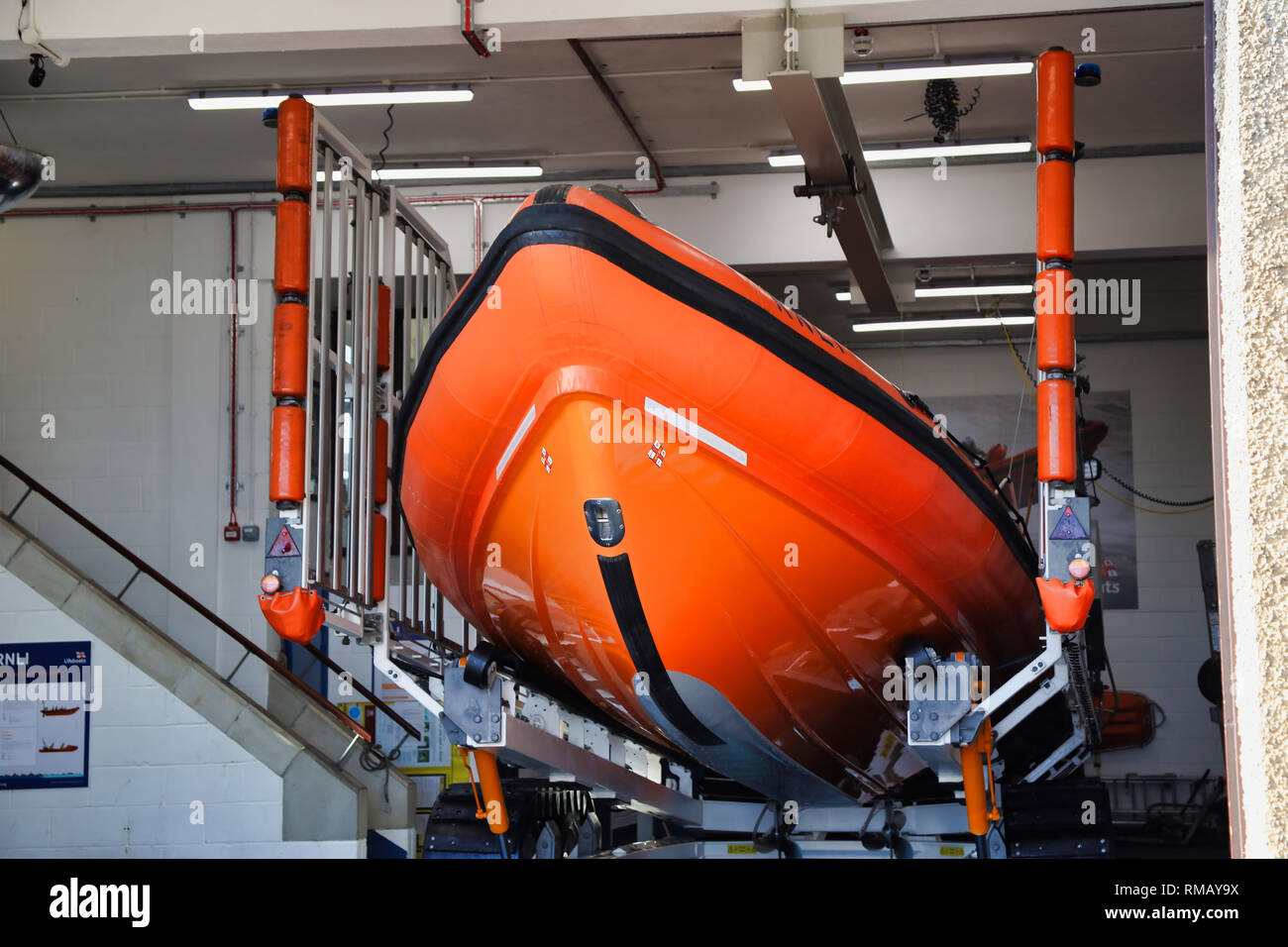 Rettungsbootstation in Porthcawl South Wales UK Stockfoto