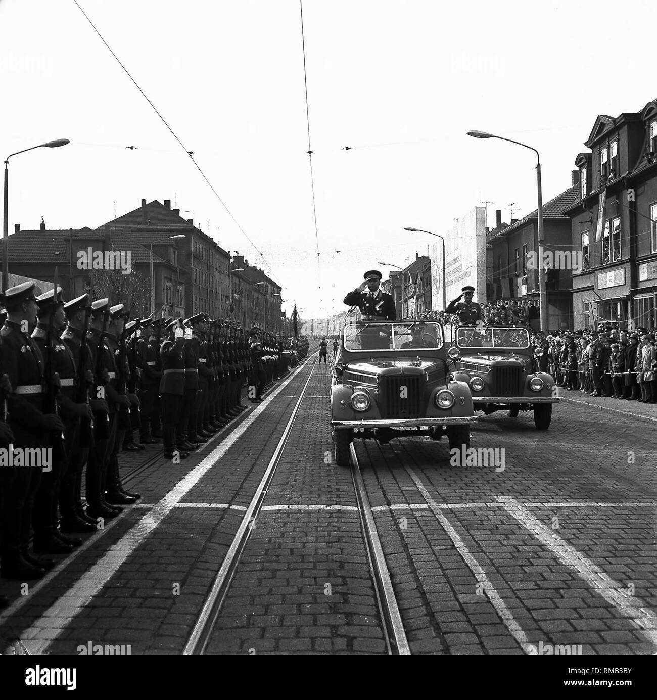 Sowjetische Militär in Erfurt. Stockfoto