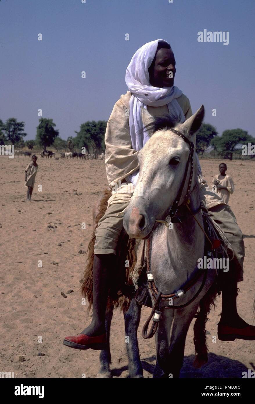 Reiter im Sudan. Stockfoto