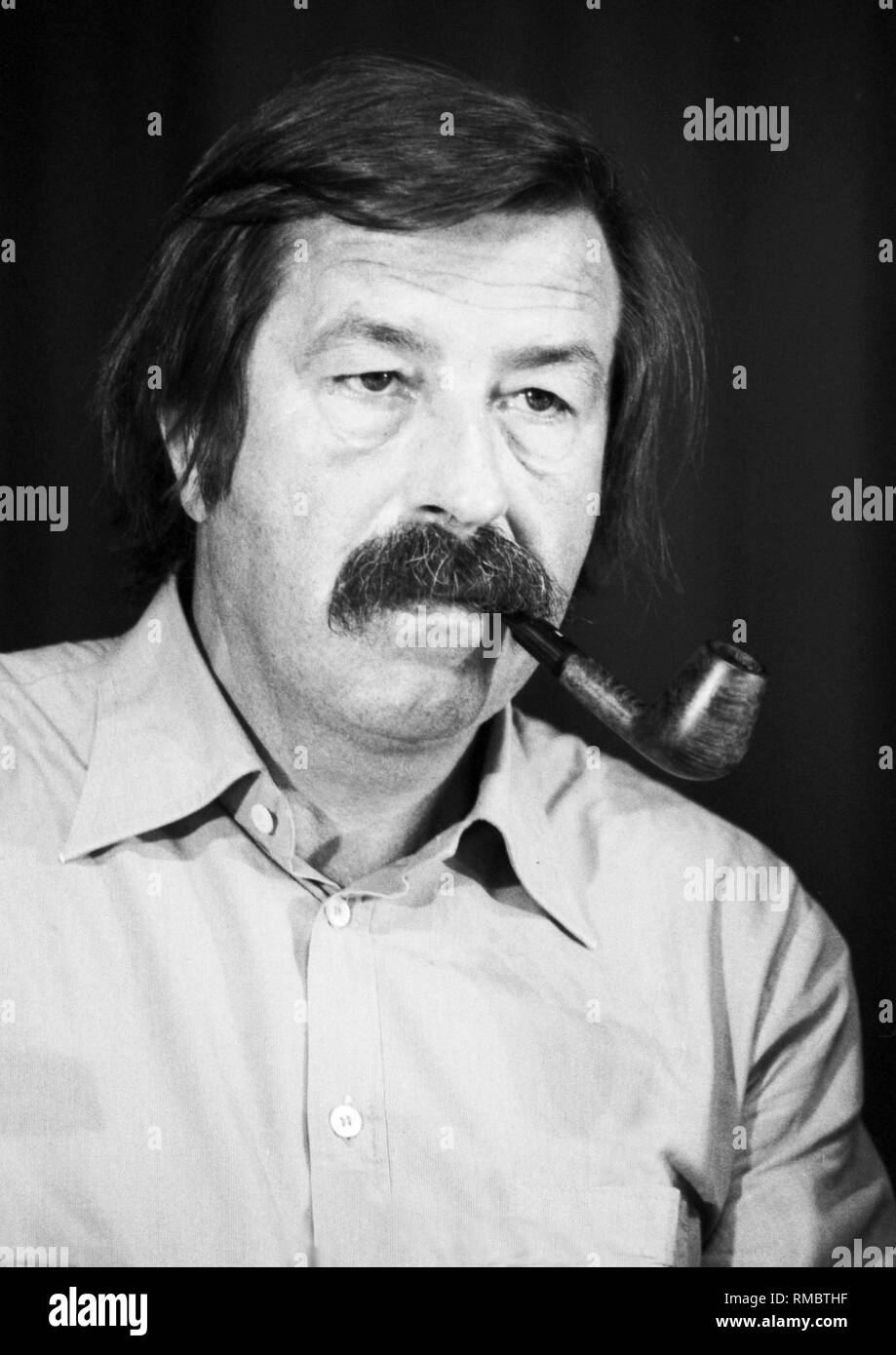 Günter Grass, (am 16. Oktober 1927 geboren), ein Schriftsteller und Nobelpreisträger für Literatur 1999 in einer Kampagne der SPD im September 1980 in Sonthofen. Stockfoto