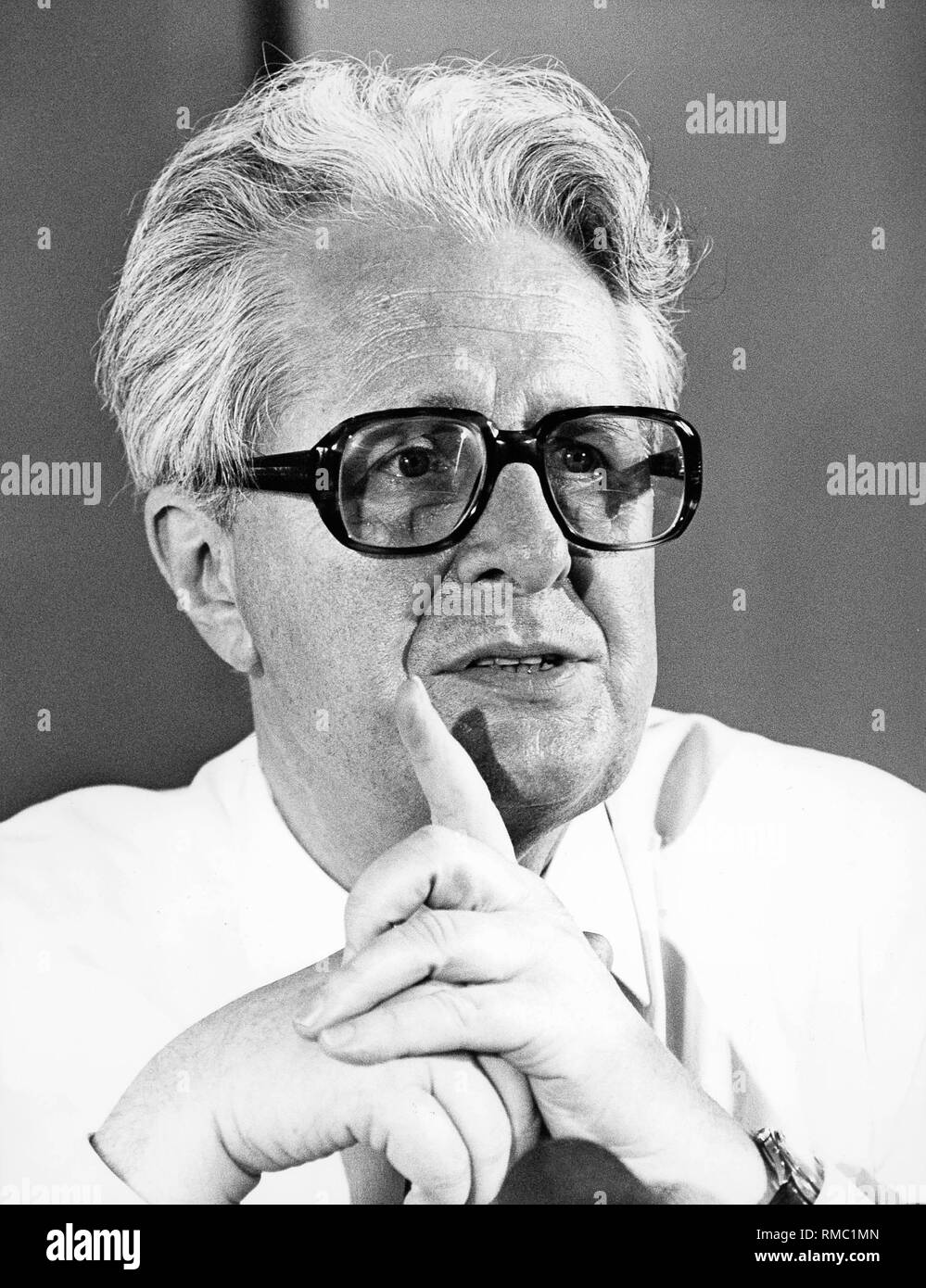 Hans-Jochen Vogel, SPD-Vorsitzender. Stockfoto