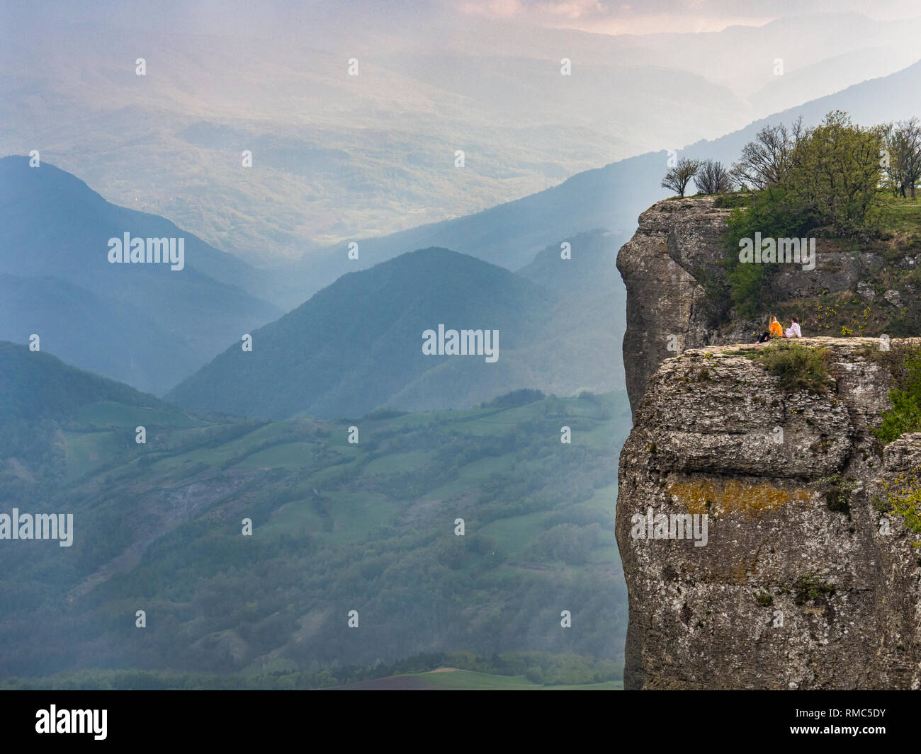 Bismantova Berg in Italien Stockfoto