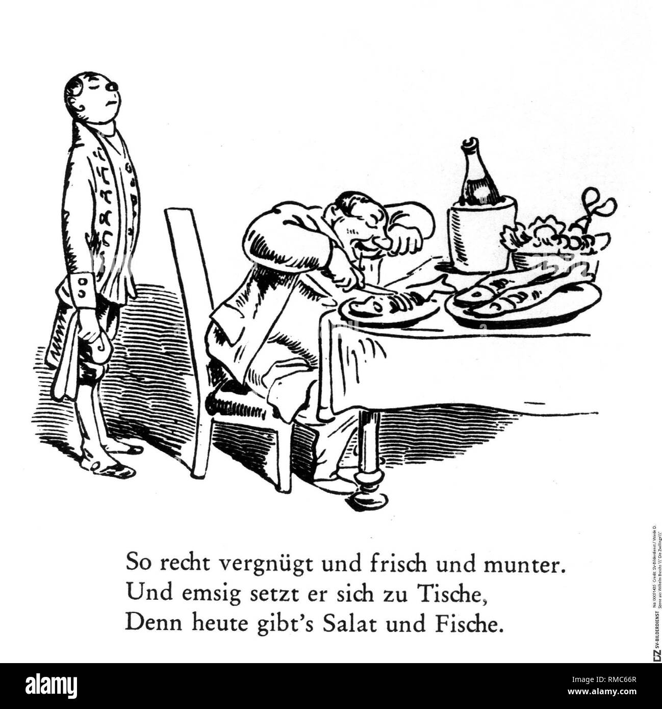 Abbildung: Wilhelm Busch aus: 'Die Zwillinge Stockfotografie - Alamy