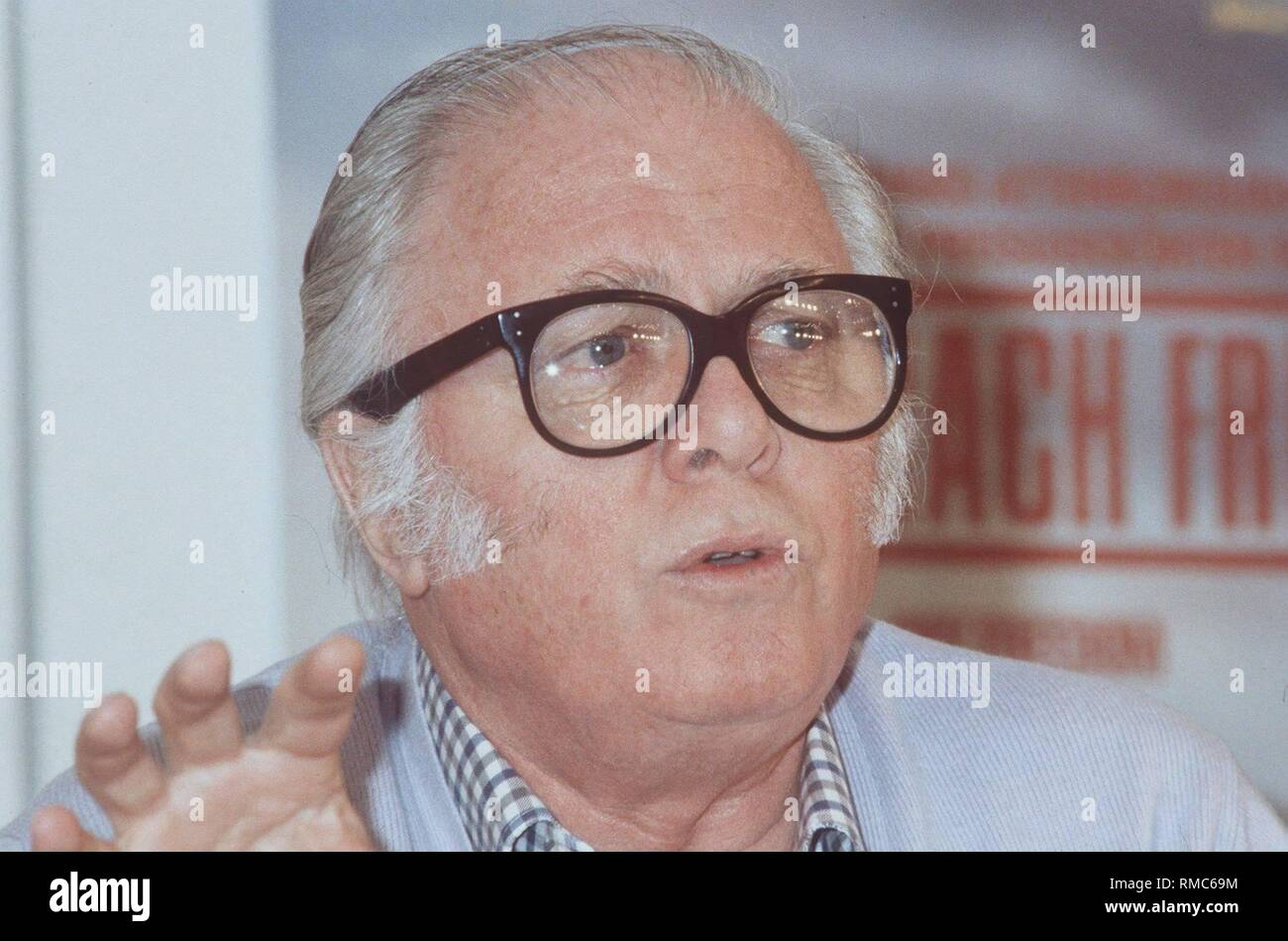 Der britische Regisseur und Schauspieler Sir Richard Attenborough seinen 80. Geburtstag am 29. August 2003 feiert. Stockfoto