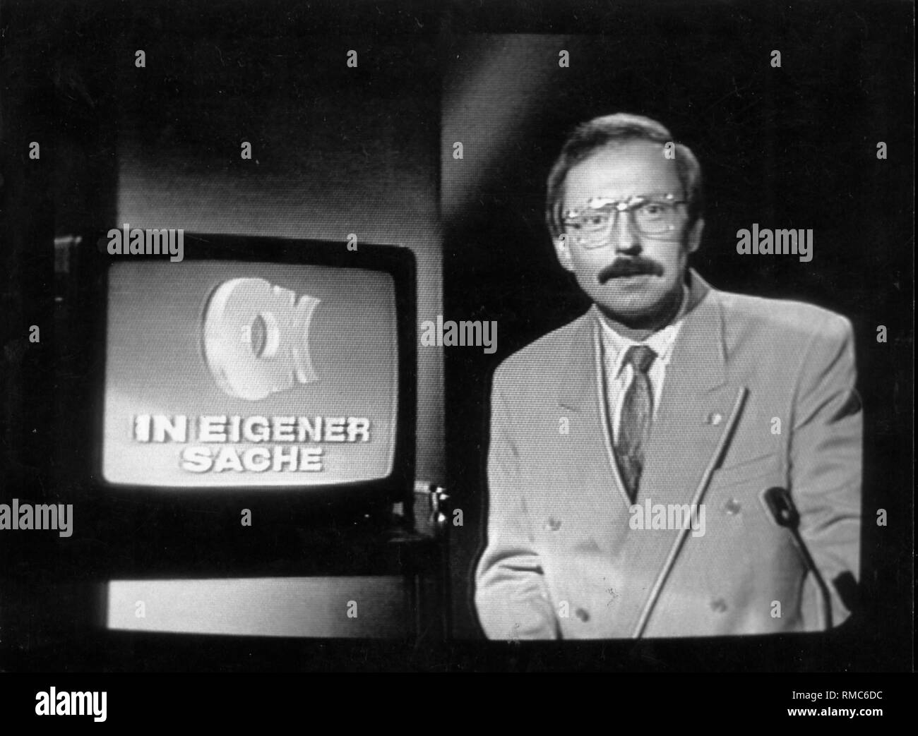 TV-Programm in der DDR: Aktuelle Kamera. Stockfoto