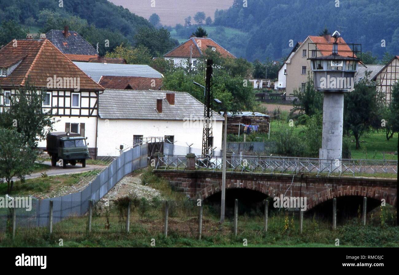 Deutsch-deutsche Grenze in Lindewerra. Stockfoto