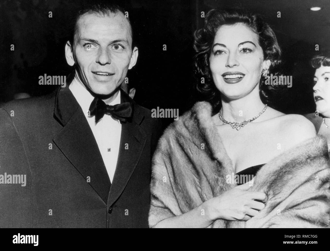 Amerikanischen Sänger und Filmschauspieler Frank Sinatra mit seiner Frau, Hollywood Schauspielerin Ava Gardner. (Undatiertes Foto) Stockfoto