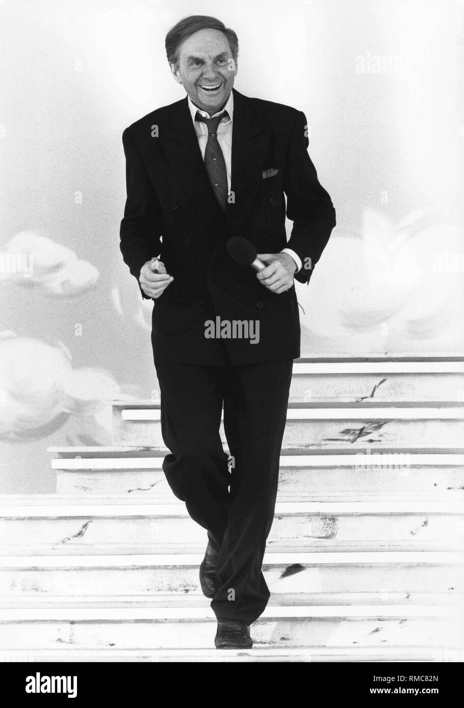 Der Schauspieler und Entertainer Harald Juhnke im Jahre 1989. Stockfoto