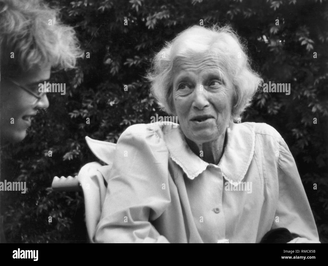 Dorothy Crowfoot Hodgkin, britischer Nobelpreisträger für Chemie (1964). Das Bild wurde auf der Nobelpreisträger in Lindau gefasst. Stockfoto