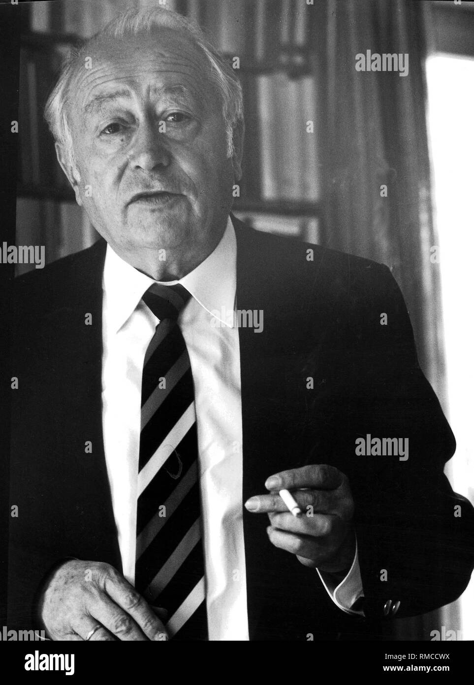 Josef Fleckenstein, Historiker und Wissenschaftler der Max-Planck-Gesellschaft, Göttingen (1986). Stockfoto