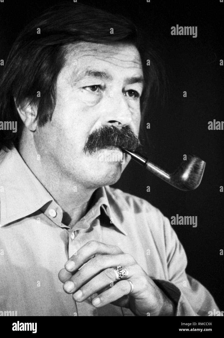 Günter Grass, (am 16. Oktober 1927 geboren), ein Schriftsteller und Nobelpreisträger für Literatur 1999 in einer Kampagne der SPD im September 1980 in Sonthofen. Stockfoto