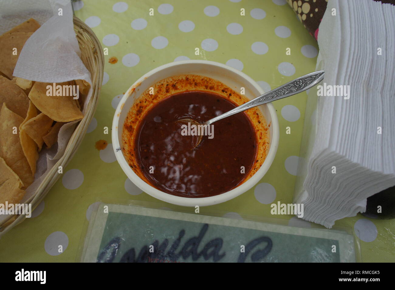 Hot Sauce in Cozumel Stockfoto