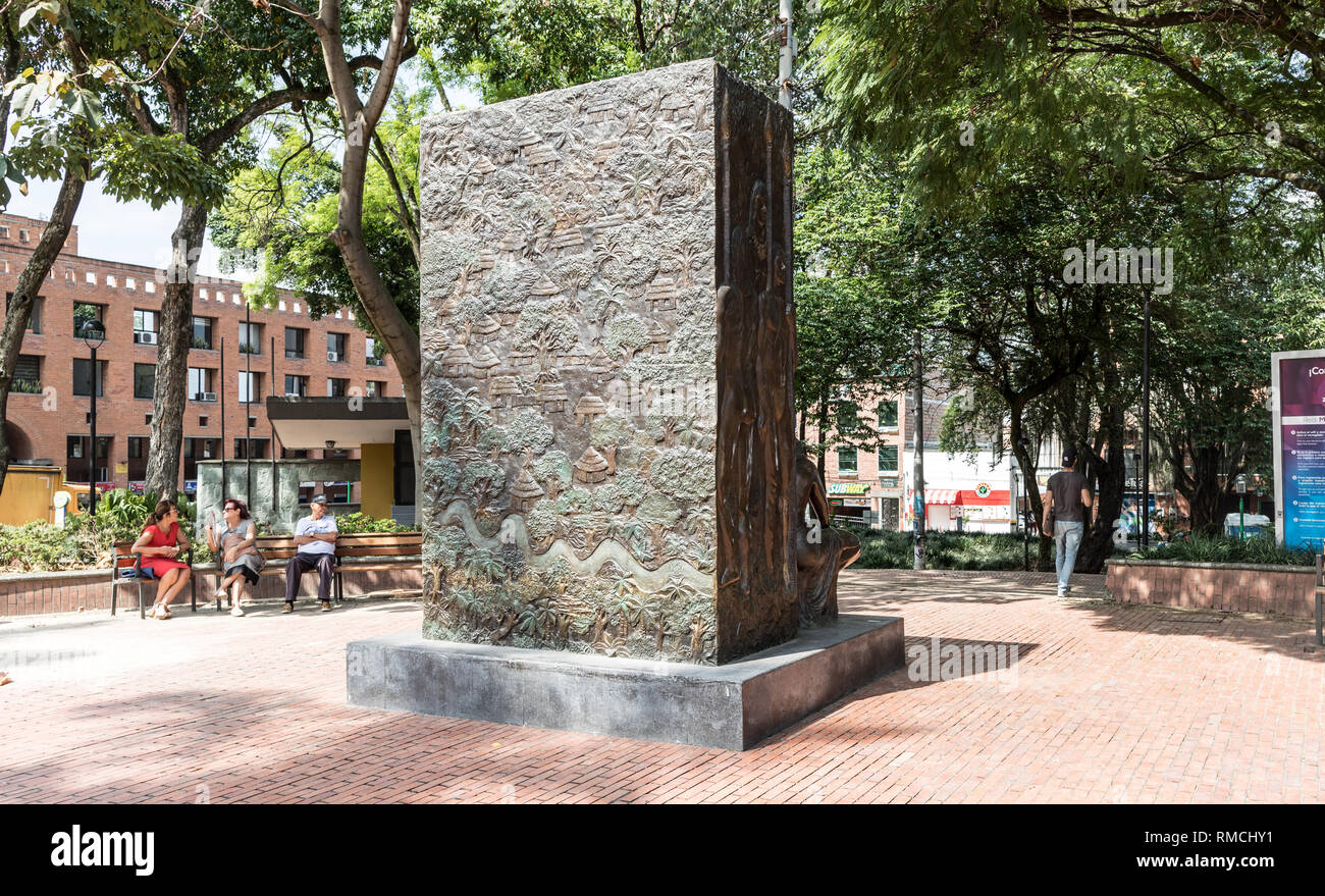 Die kolumbianischen Indigenen Monument El Poblado Medellin Kolumbien Südamerika Stockfoto