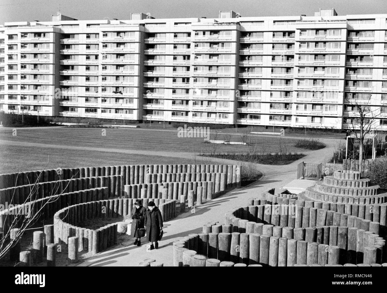 Leben in Munich-Neuperlach. Stockfoto