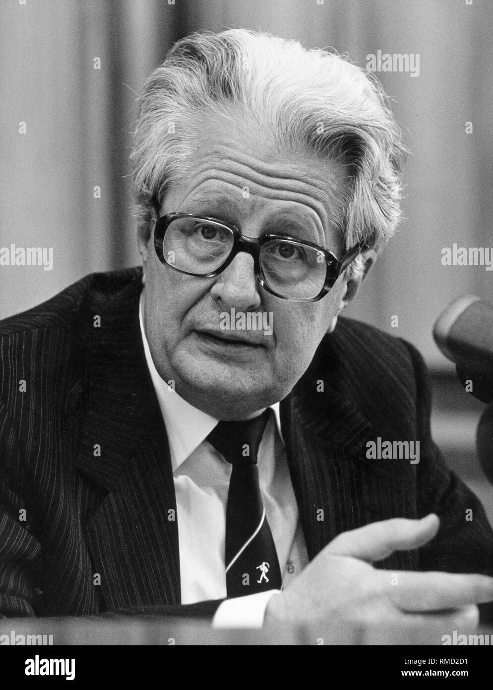 Hans-Jochen Vogel, SPD-Vorsitzender. Stockfoto