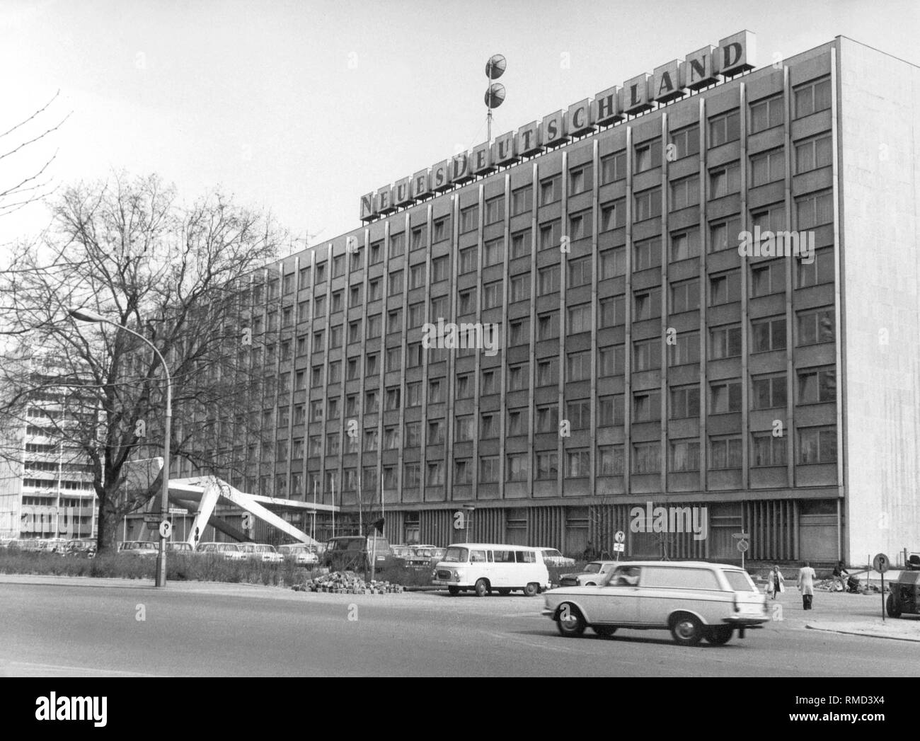Das Verlagshaus der Neues Deutschland in Ost-Berlin. Stockfoto