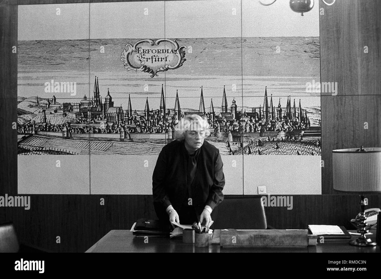 Der Oberbürgermeister von Erfurt, Rosemarie Seibert. Stockfoto