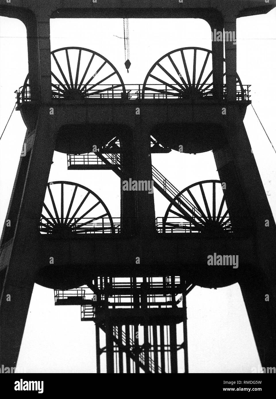 Welle Turm der Haniel Mine in Oberhausen. Stockfoto