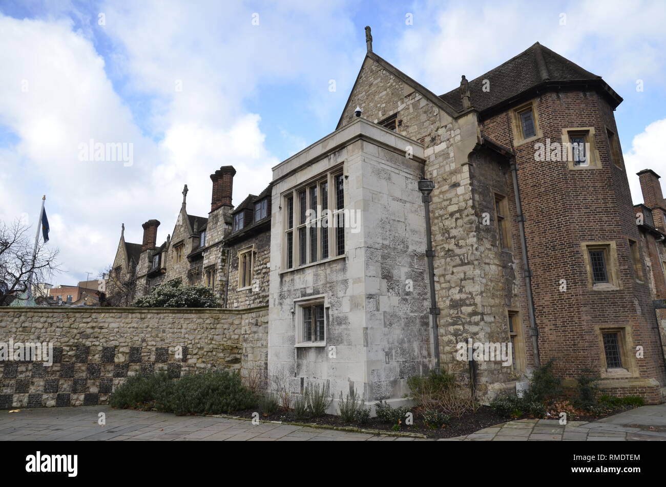 Die ehemalige Kartause Schule in der Smithfield Bereich Clerkenwell, London. Es ist jetzt ein Armenhaus für 40 männliche Rentner als Brüder bekannt Stockfoto