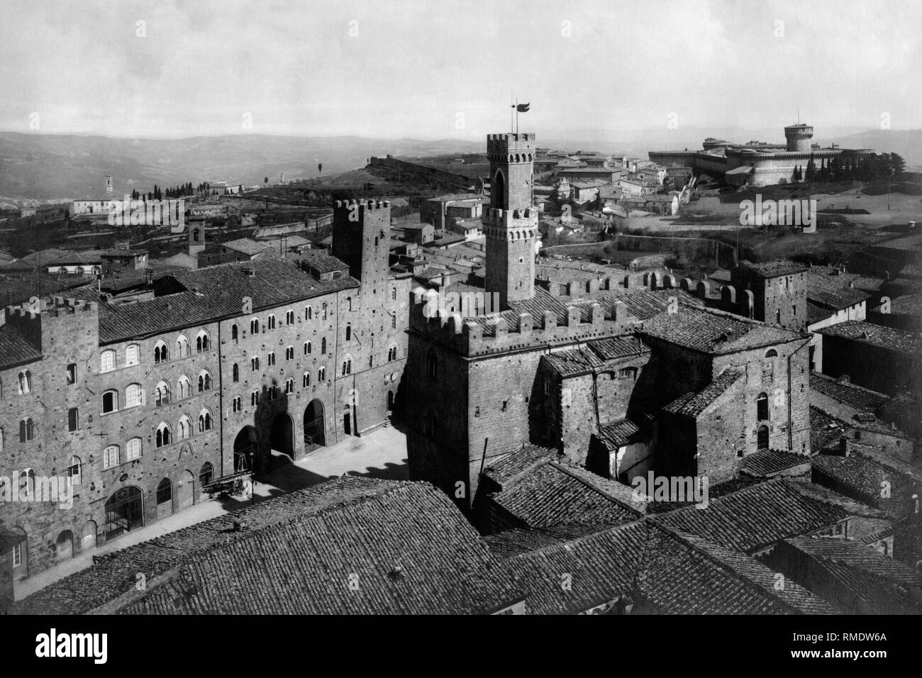 Panorama, Volterra, Toskana, Italien 1910-20 Stockfoto