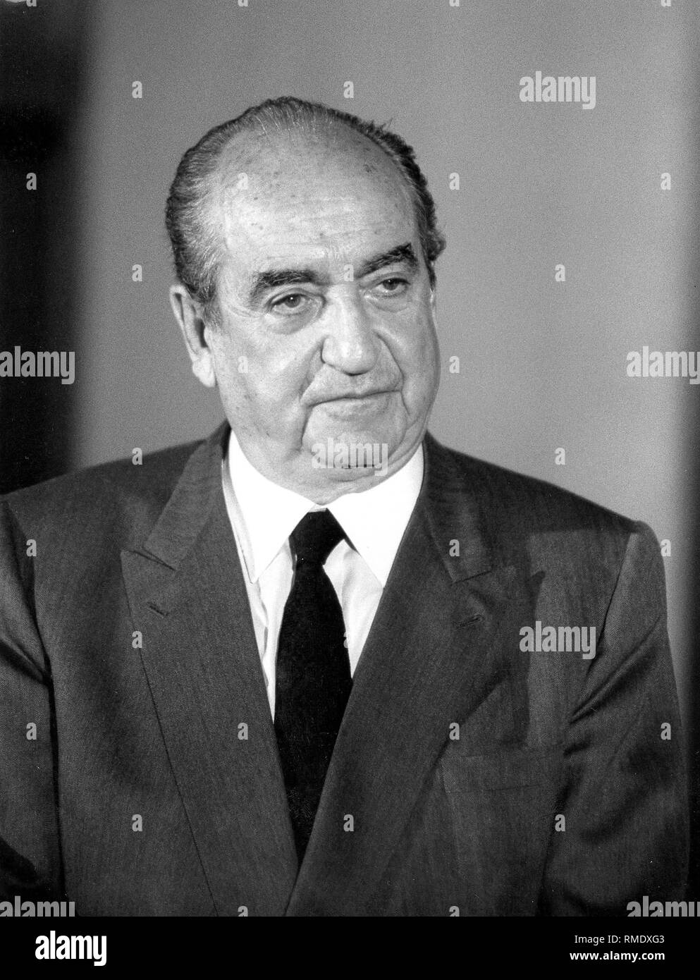 Konstantin Mitsotakis, Premierminister von Griechenland (1990). Stockfoto