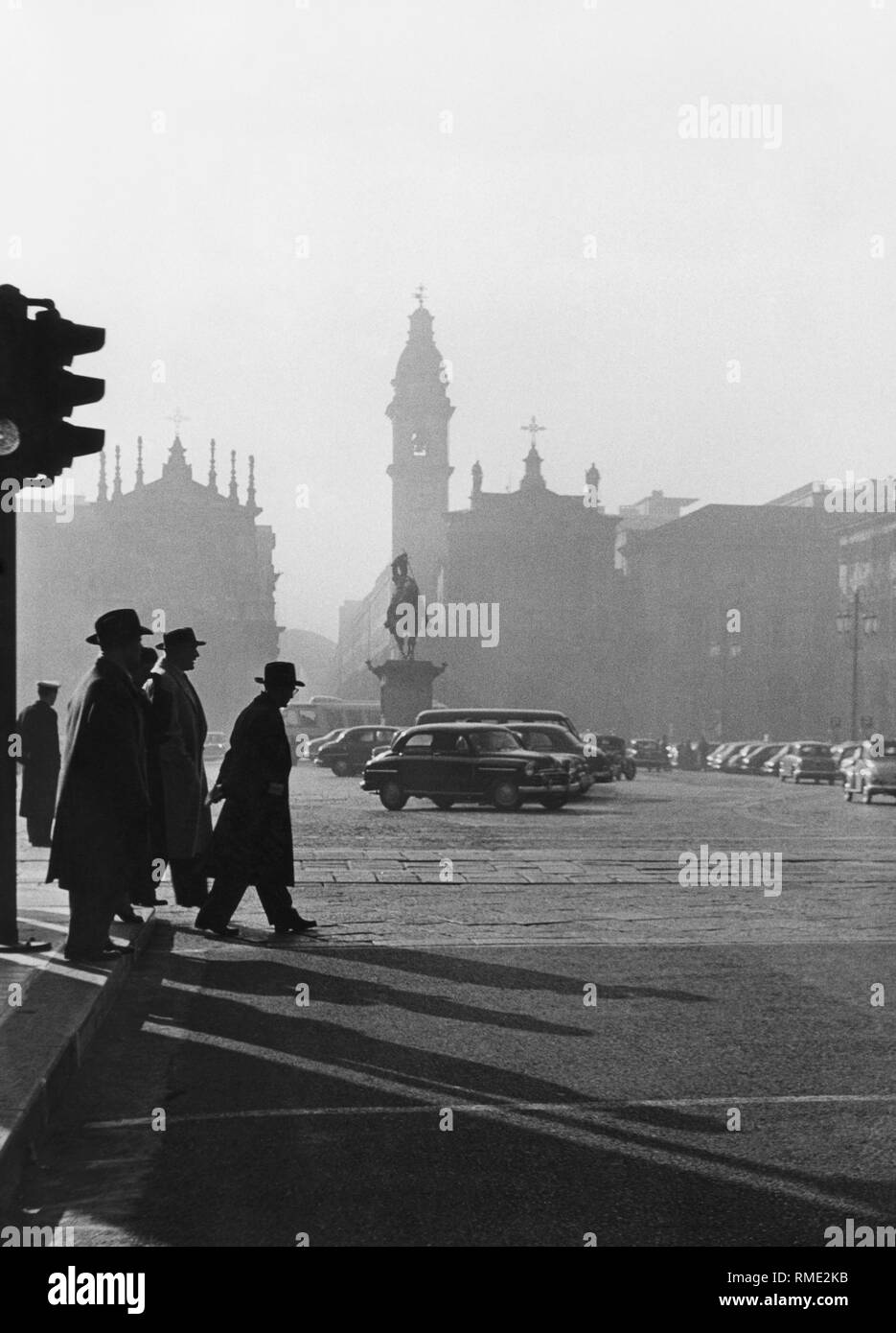 Piazza San Carlo, Turin, Piemont, Italien 1957 Stockfoto