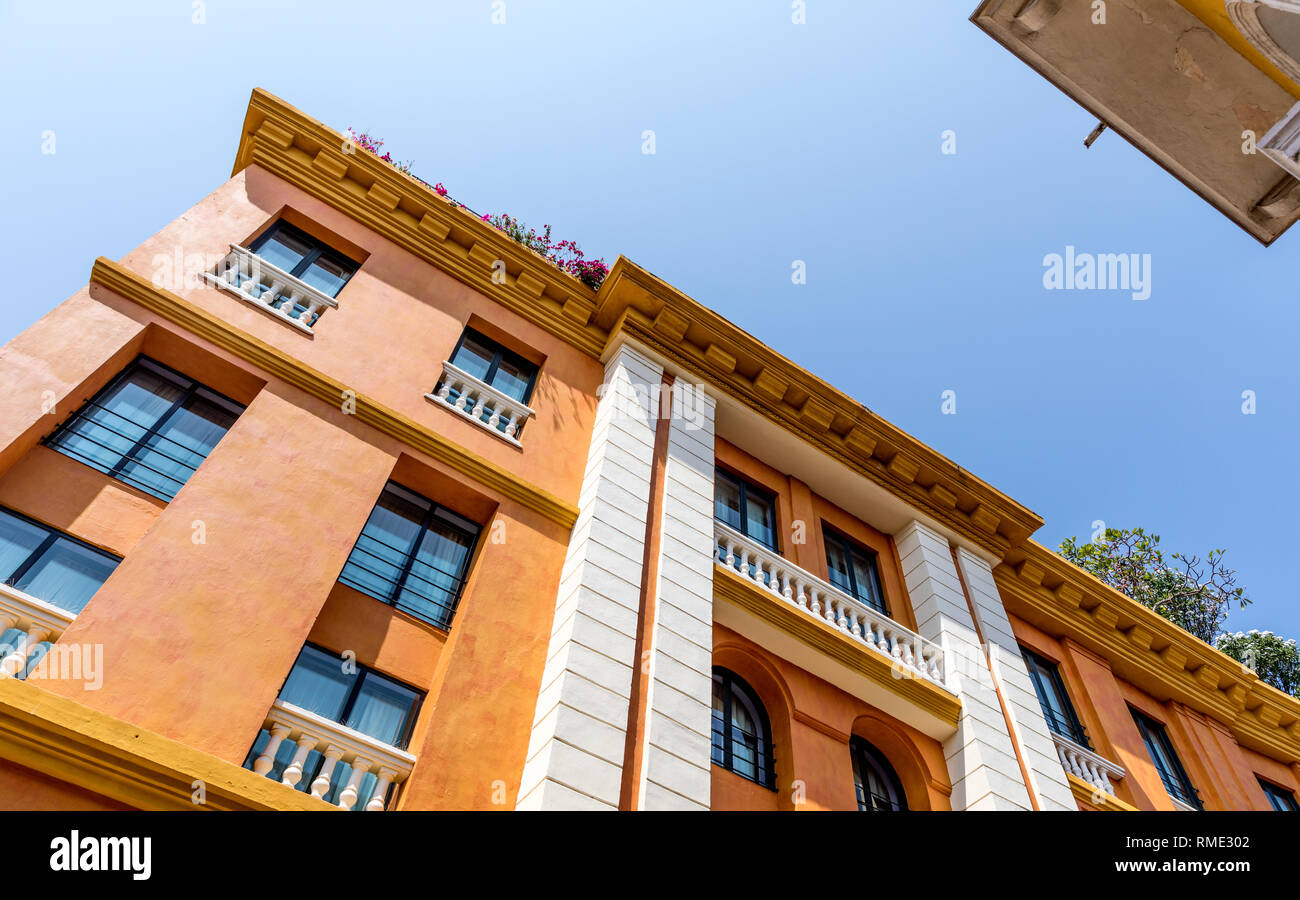 Traditionelle spanische Kolonialstil Architektur Cartagena Kolumbien Südamerika Stockfoto