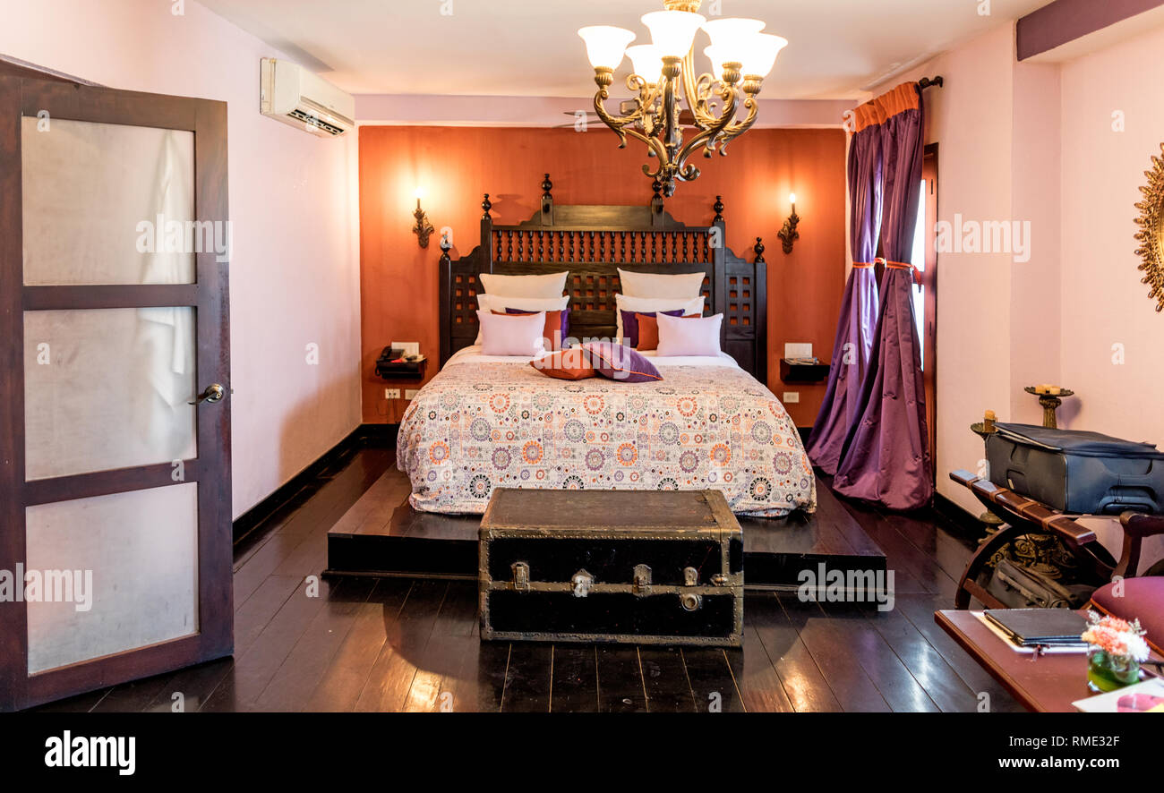 Interiors Traditional Spanish Bedroom Stockfotos Interiors