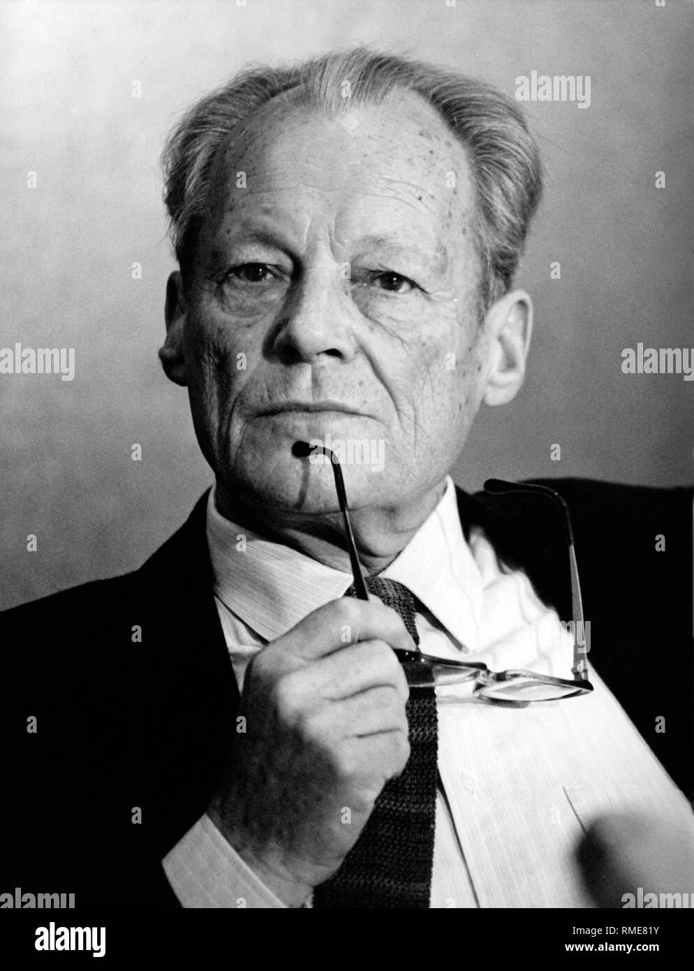 Der Politiker Willy Brandt. Stockfoto