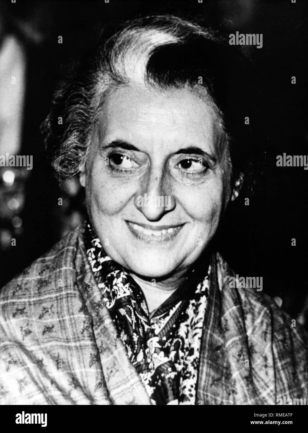 Indira Gandhi, indische Politikerin. Stockfoto