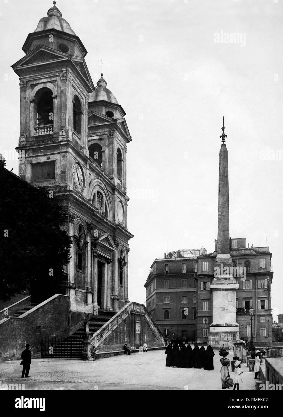 Trinità dei Monti, Rom, Latium, Italien 1900 Stockfoto
