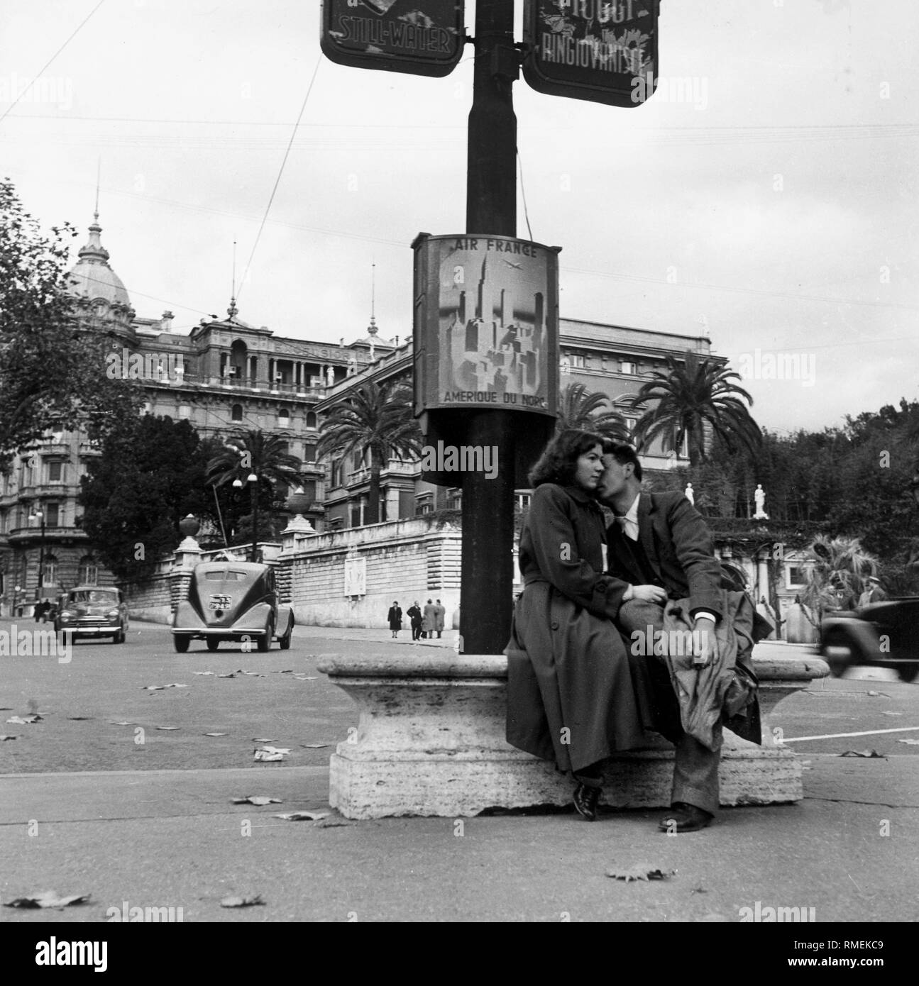 Italien, Latium, Rom, vor der US-Botschaft, 1958 Stockfoto
