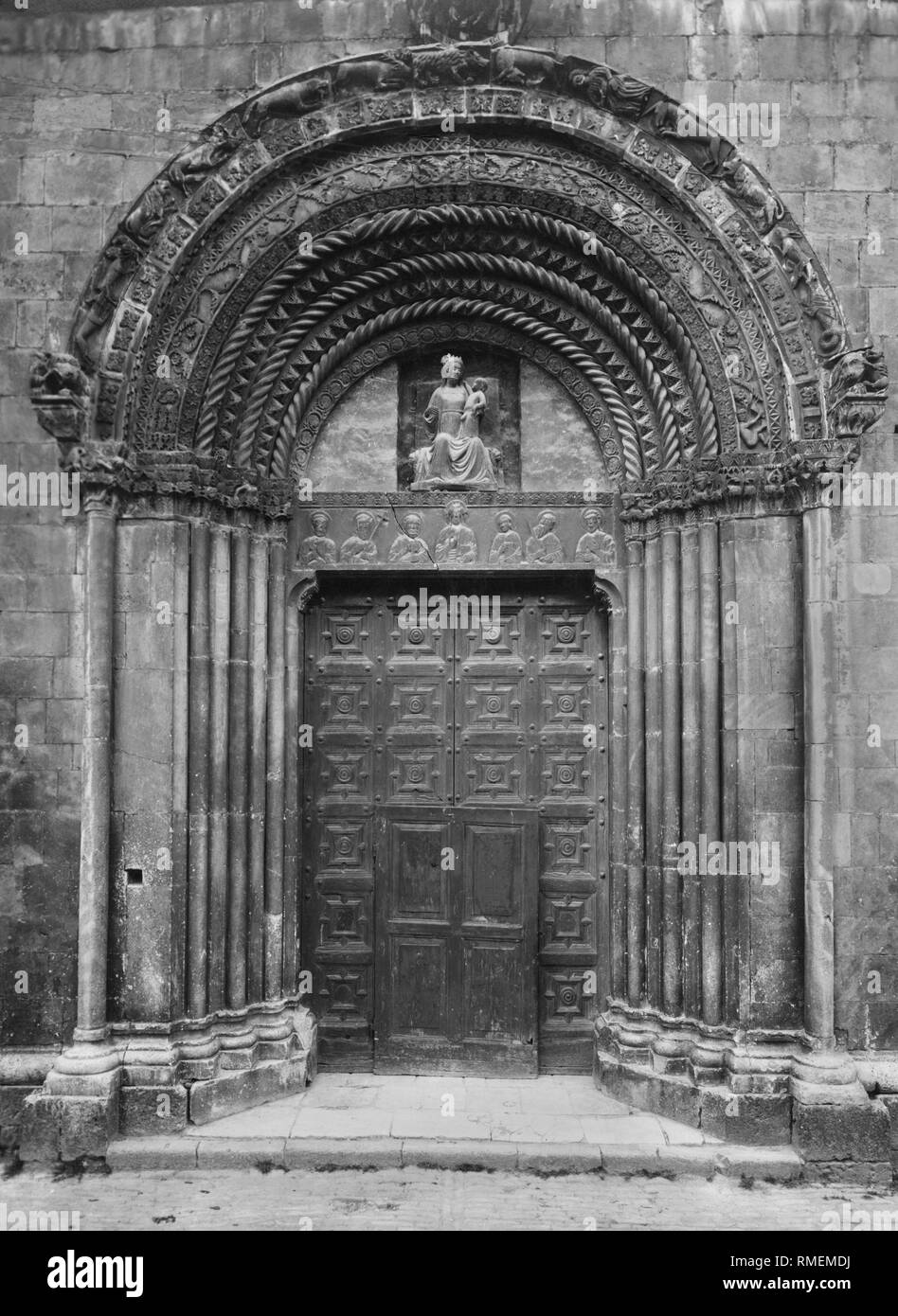 Santa Maria Paganica Kirche, L'Aquila, Abruzzen, Italien, 1910-20 Stockfoto