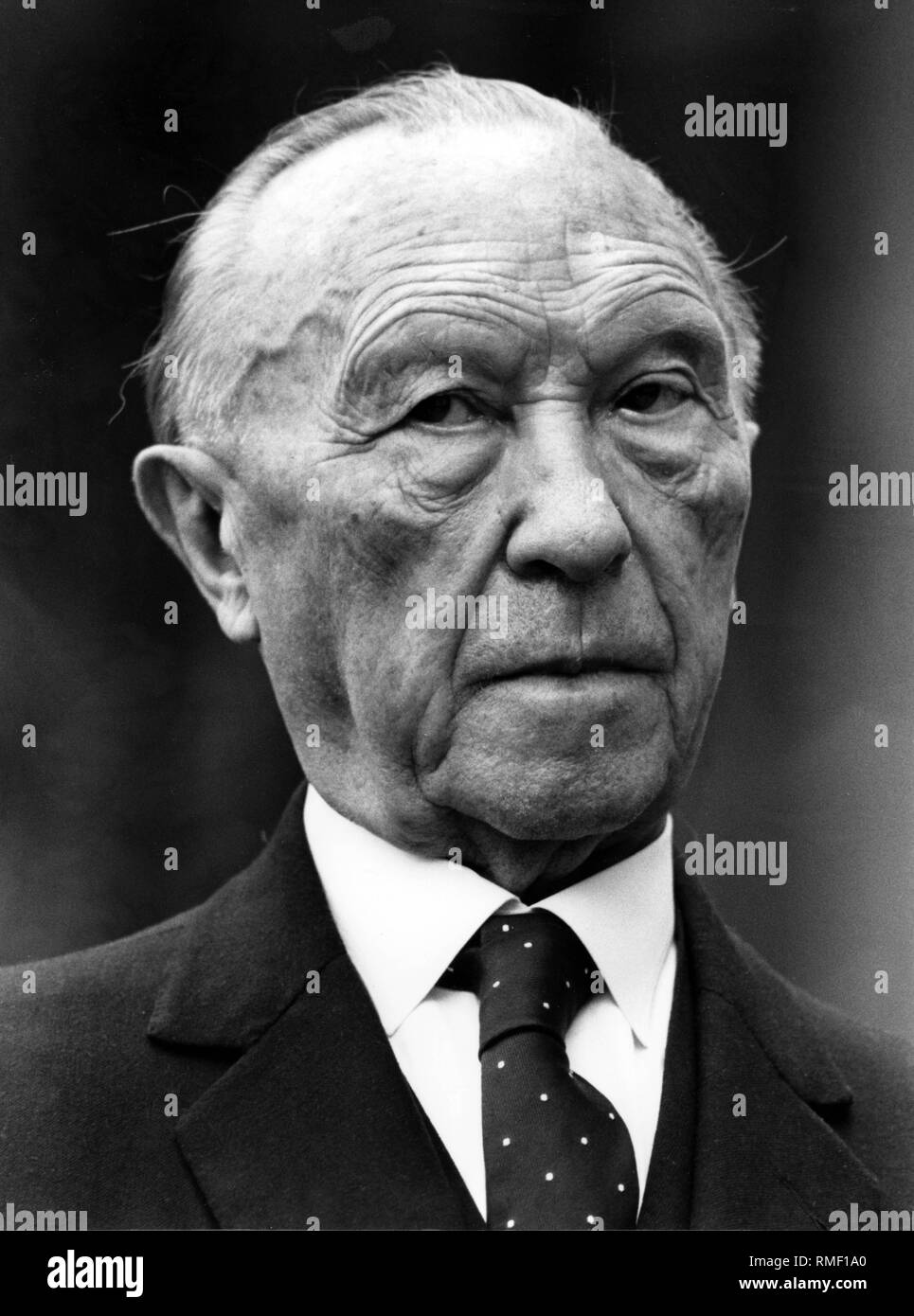 Porträt von Konrad Adenauer. Stockfoto