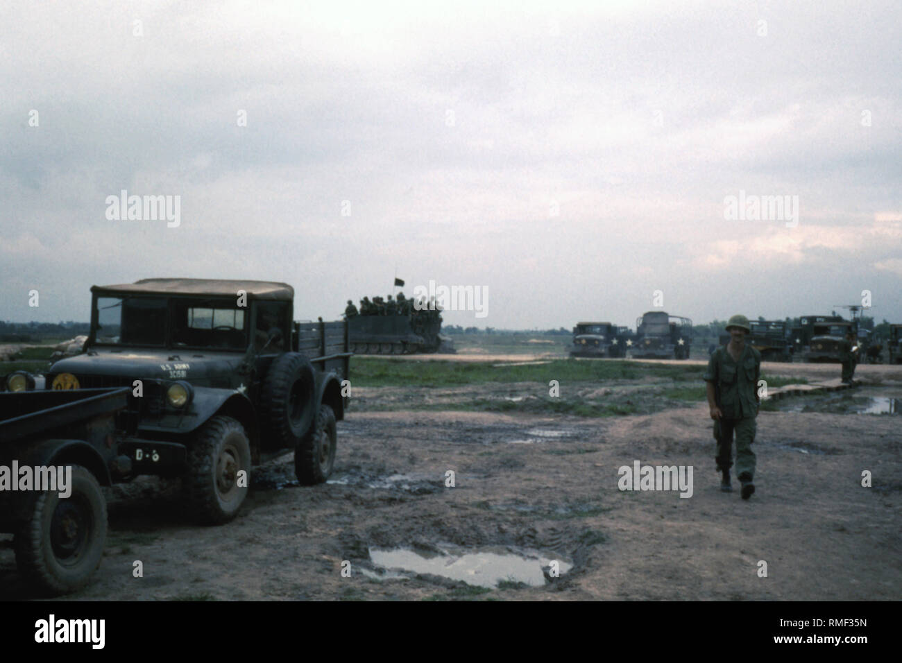 USA Vietnam-Krieg/Vietnam Krieg - US ARMY/United States Army 25. US-Infanteriedivision/25 Infanterie Division-Hoc Mon 1968 Stockfoto