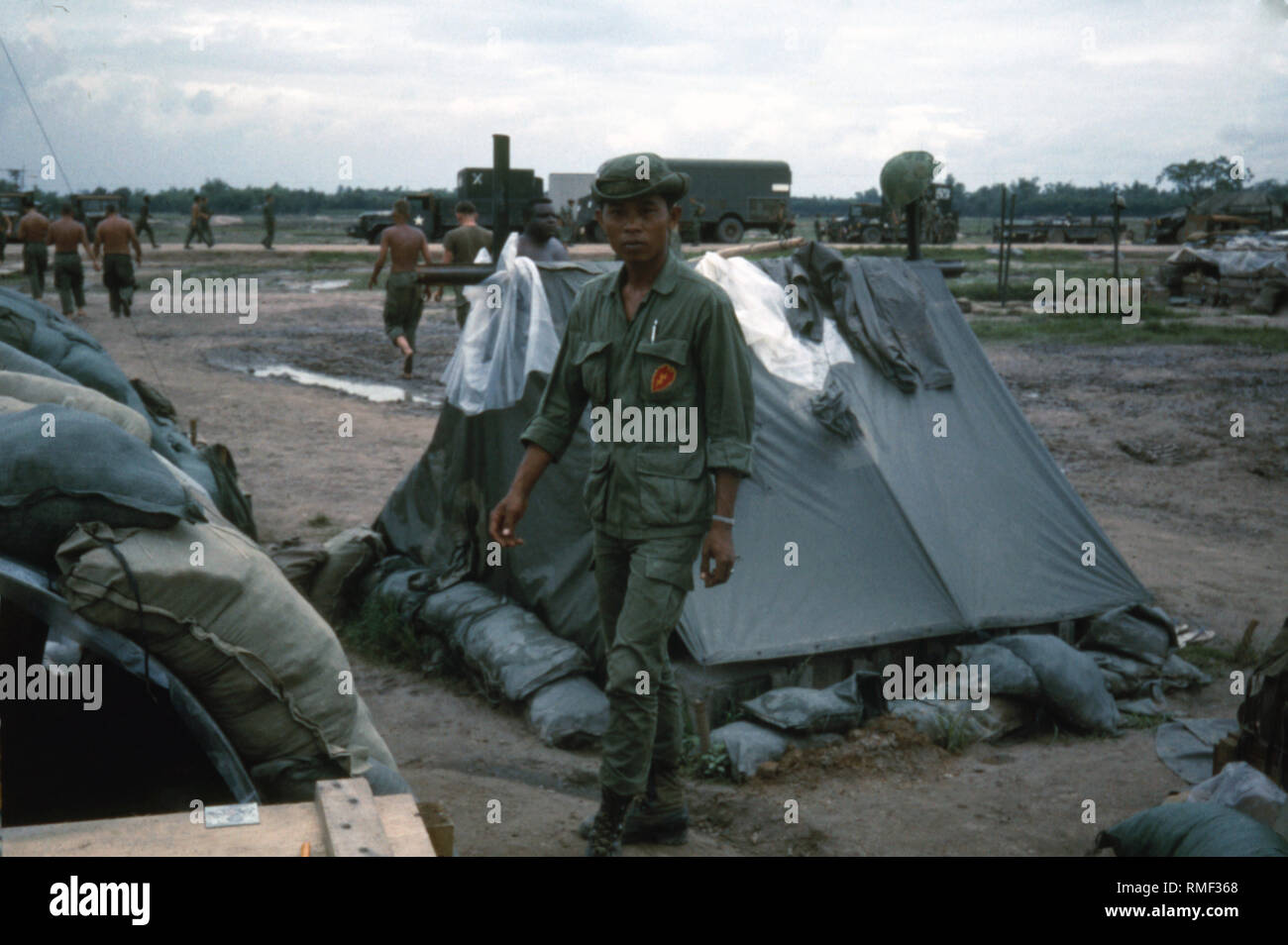 USA Vietnam-Krieg/Vietnam Krieg - US ARMY/United States Army 25. US-Infanteriedivision/25 Infanterie Division-Hoc Mon 1968 Stockfoto