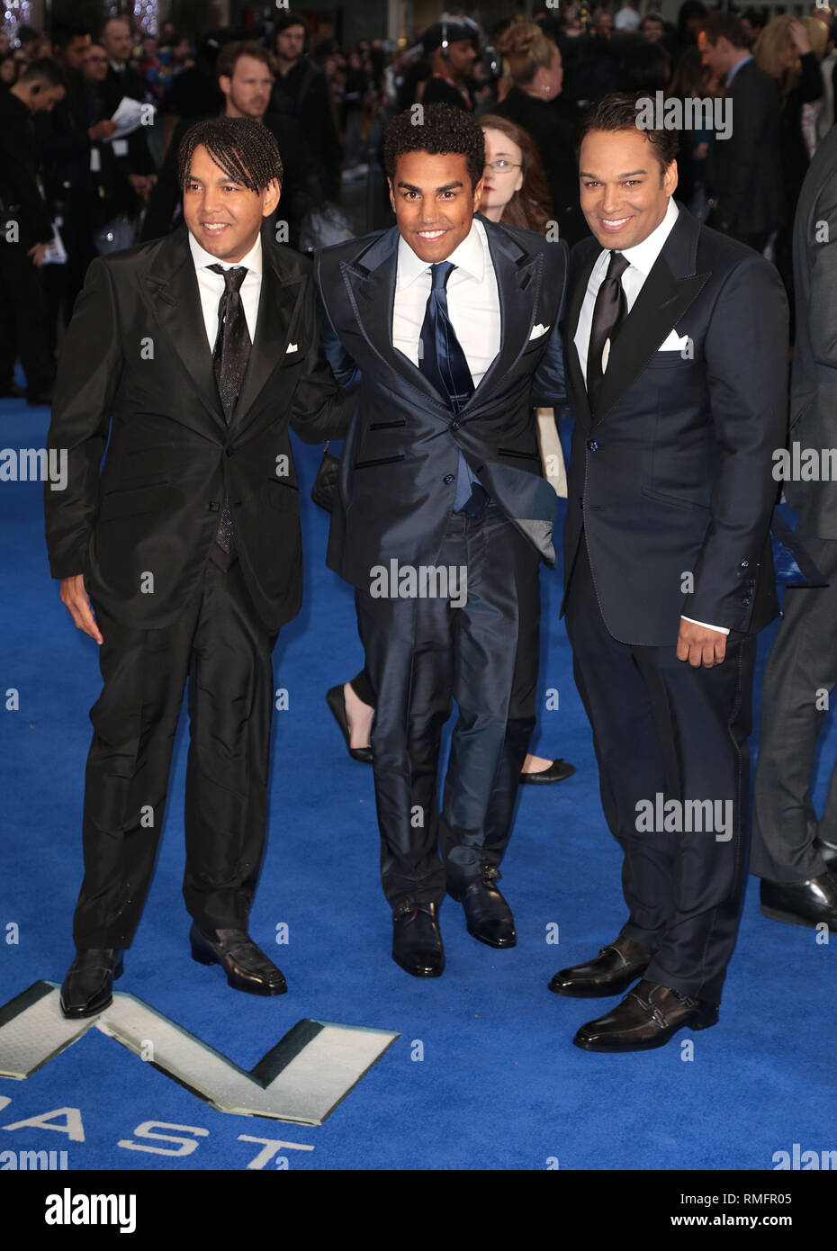 London Uk 12 Mai 2014 Taj Jackson Taryll Jackson Und Tj Jackson Von 3t Kommt An Der Uk Premiere Von X Men Tage Der Zukunft Vergangenheit Im Odeon Leicest Stockfotografie Alamy