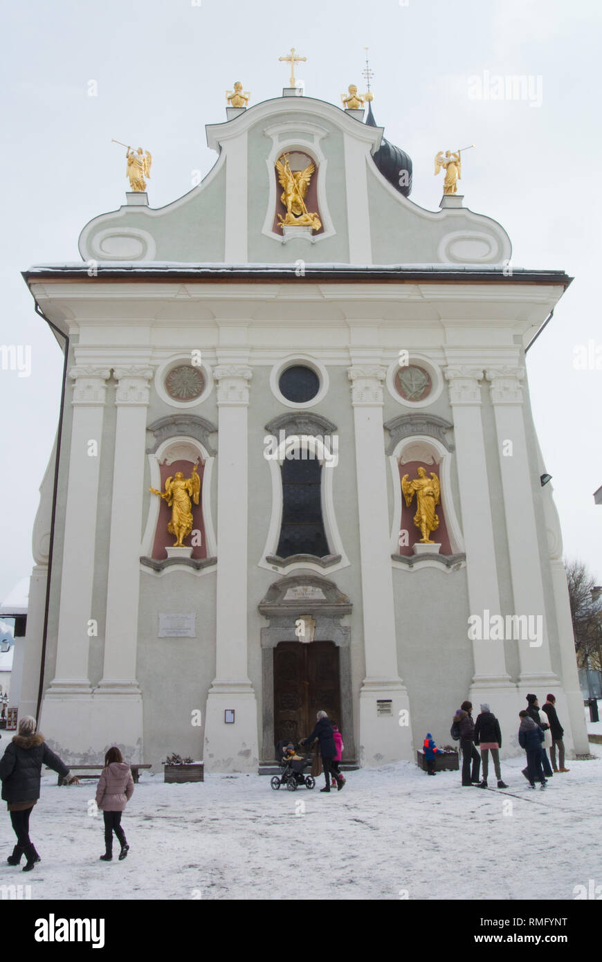 Kirche St. Michael, Innichen / San Candido, Italien Stockfoto