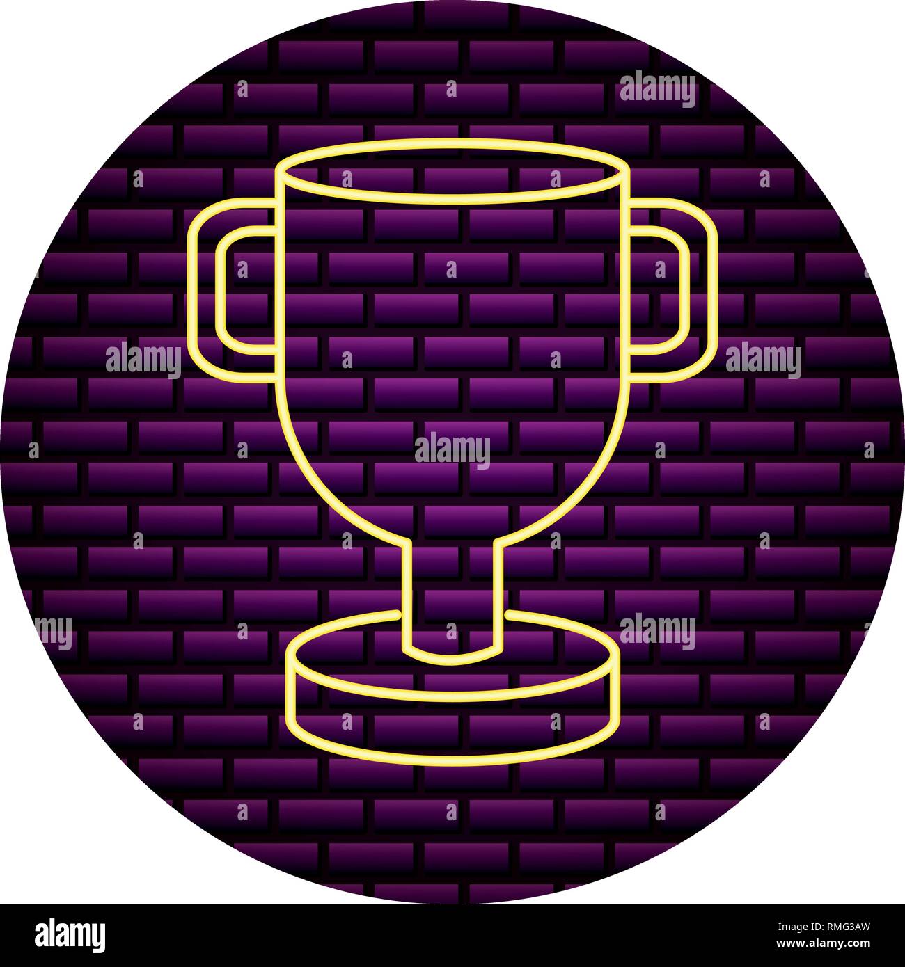 Trophy Zeichen neon Stock Vektor