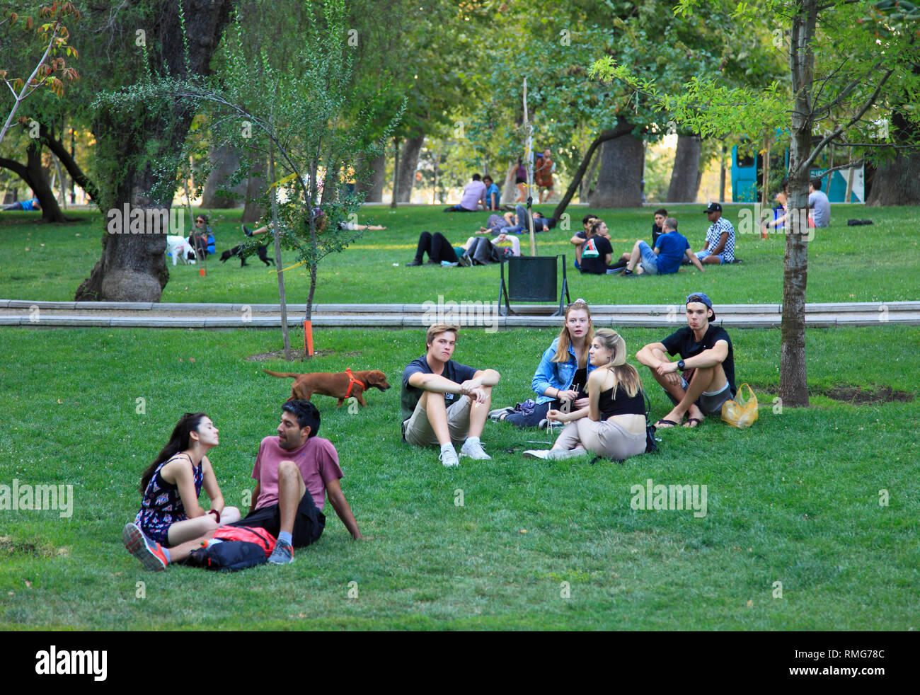 Chile, Santiago, Parque Forestal, Menschen, Freizeit, Stockfoto