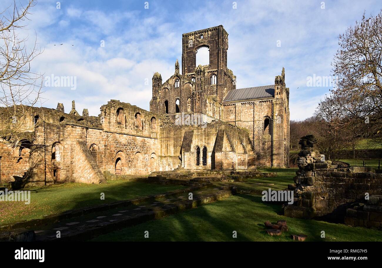 Kirkstall Abbey Ruinen Stockfoto