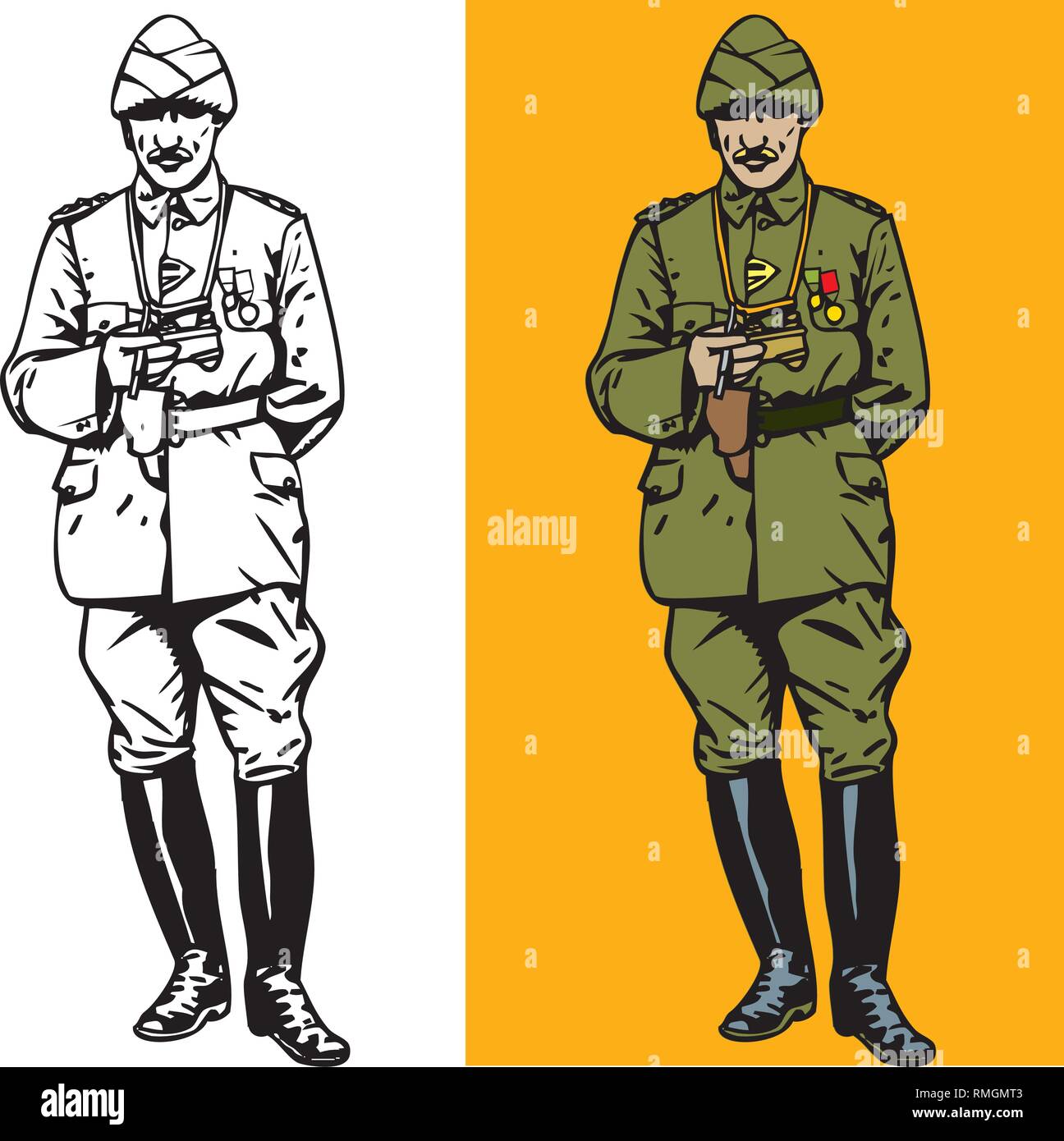 Mustafa Kemal Atatürk, der Gründer der Türkischen Republik, Leader Stock Vektor