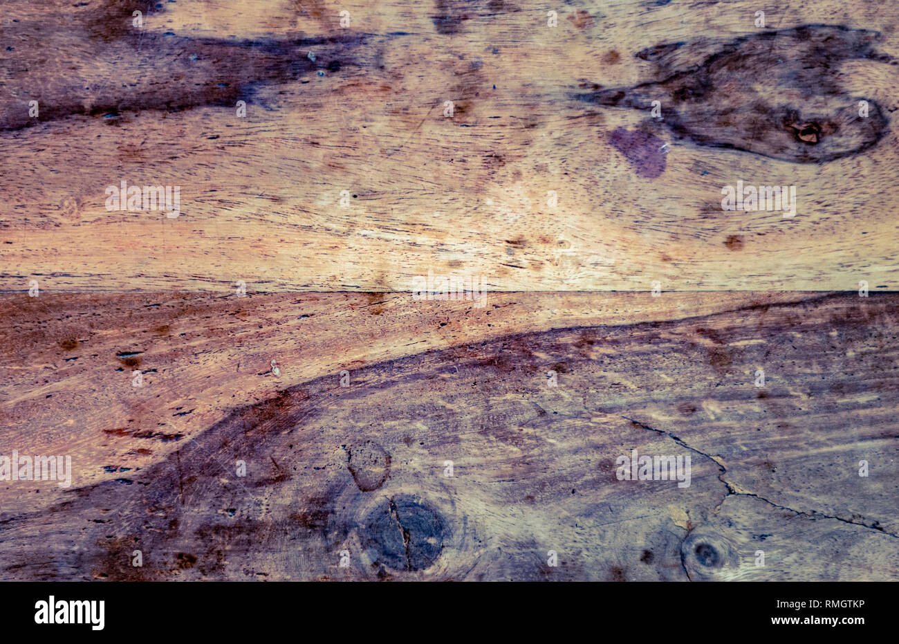 Altes Holz, die Anzeichen von Verschleiß und Fleck - Duo getönt Stockfoto
