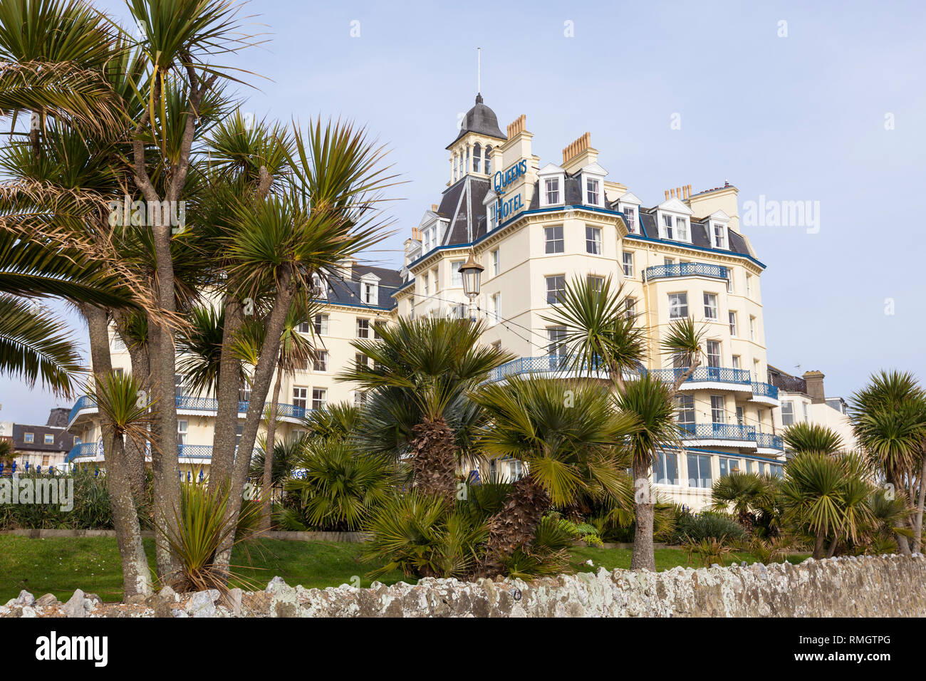 Queens Hotel, Eastbourne, East Sussex, Großbritannien Stockfoto