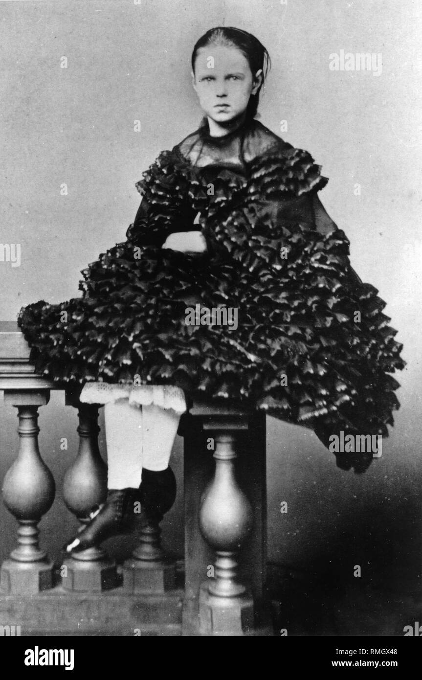 Bildnis der Großfürstin Maria Alexandrowna von Russland (1853-1920). Albumin Photo Stockfoto