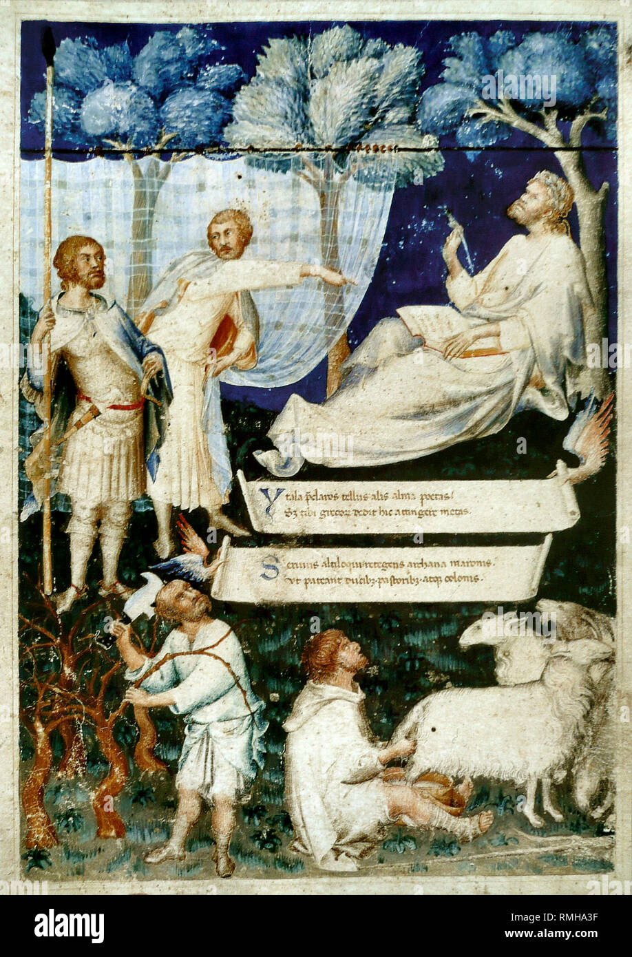 Die Petrarca Virgil von Simone Martini Stockfoto