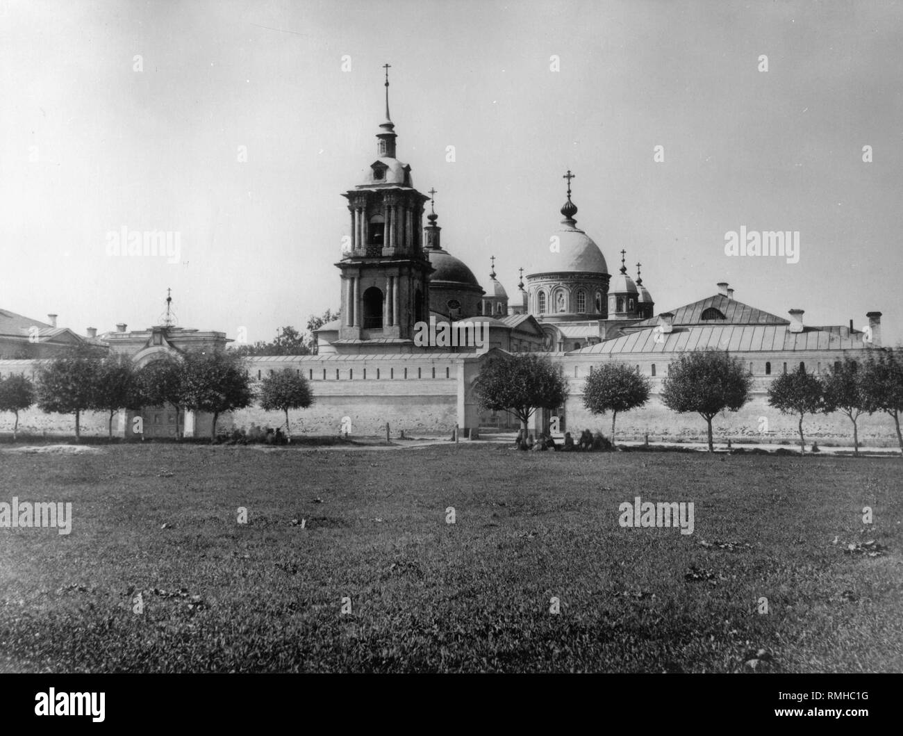 Das Kloster der Schutz der allerseligsten Gottesmutter Theotokos in Moskau. Albumin Photo Stockfoto