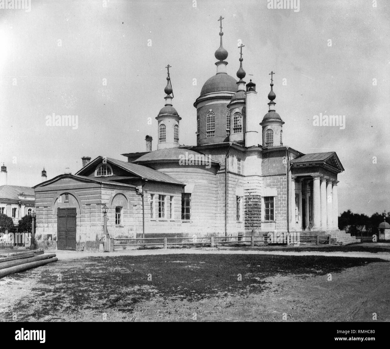 Die Kirche von der Eintrag der allheiligen Gottesgebärerin in den Tempel um die saltykov Brücke in Moskau. Albumin Photo Stockfoto