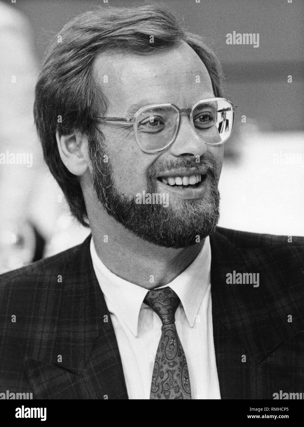 Dieses Foto zeigt Rudolf Scharping, SPD-Kandidat für das Amt des Ministerpräsidenten von Rheinland-Pfalz. Stockfoto