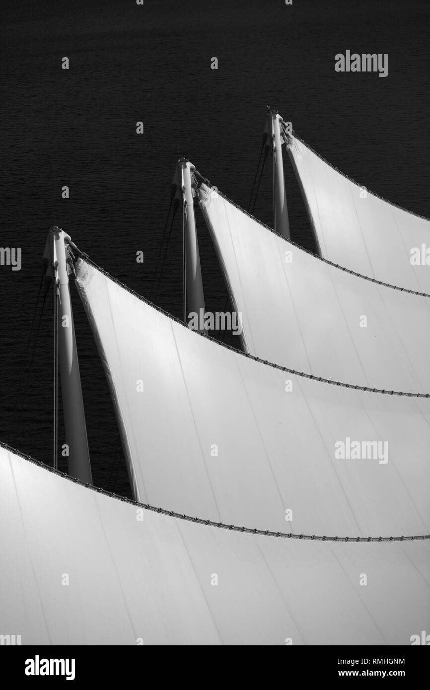 Abstraktes Bild des Segels Dach des Vancouver Convention Center Stockfoto